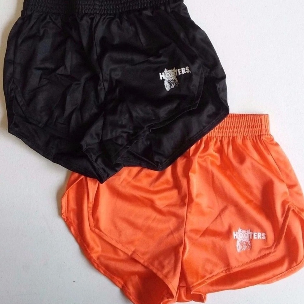Hooters Women's Athletic Shorts - Black and Orange